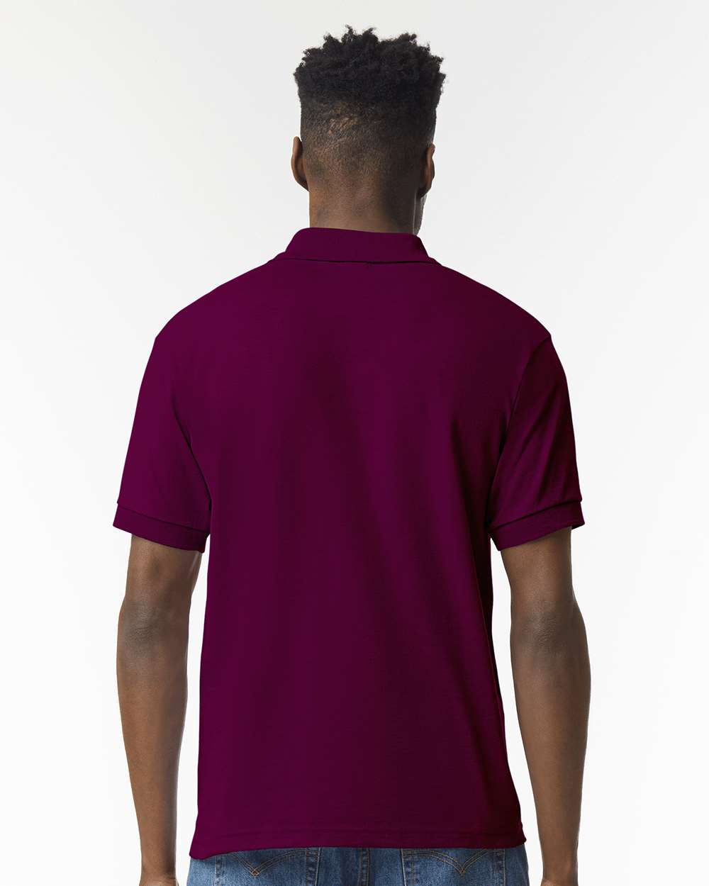 Men's DryBlend® Jersey Polo - OnModelBack - B11060533 - Maroon