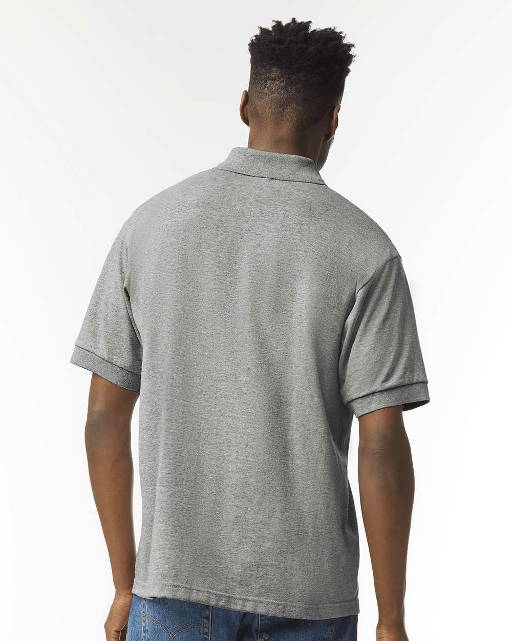 Men's DryBlend® Jersey Polo - OnModelBack - B11060583 - Sport Grey