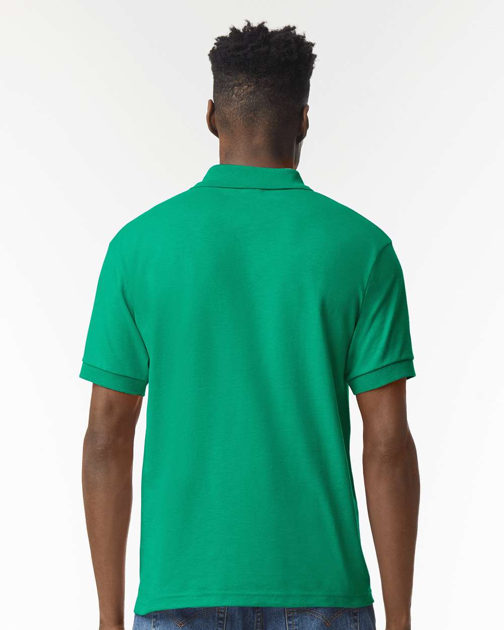 Men's DryBlend® Jersey Polo - OnModelBack - B11060603 - Kelly Green