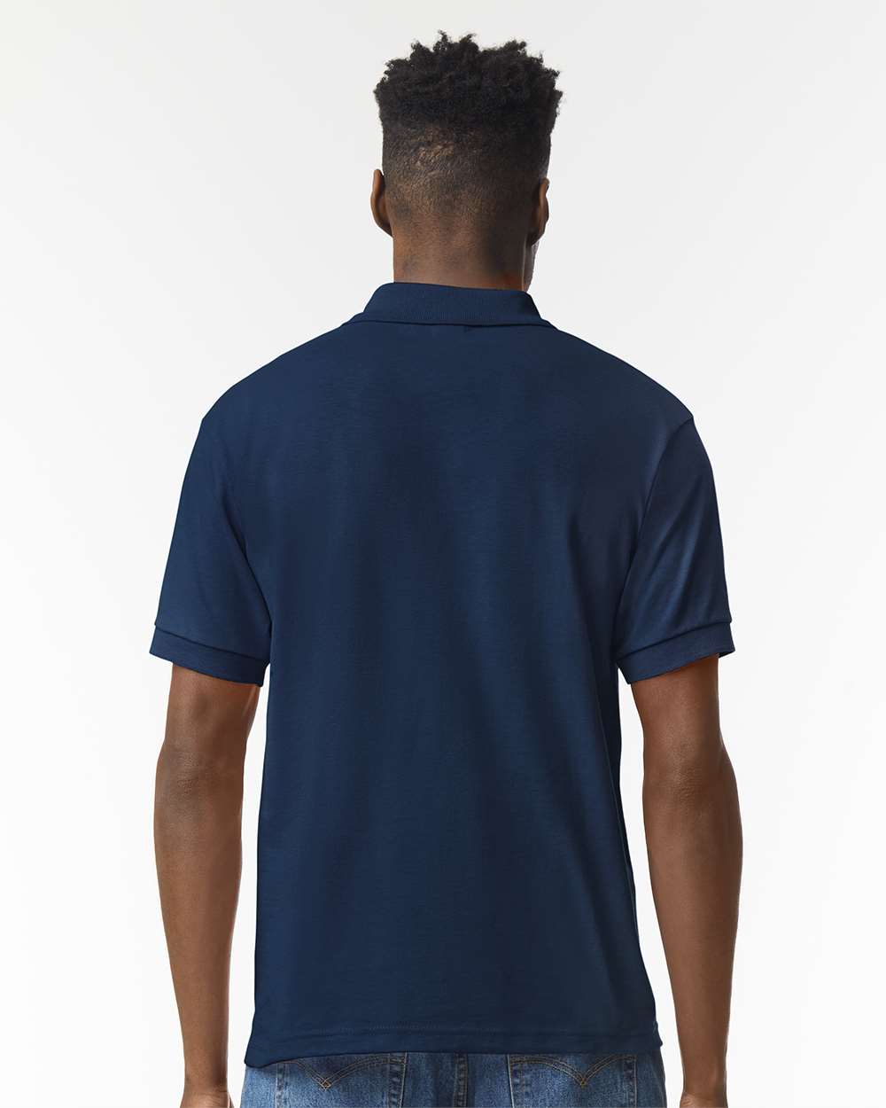 Men's DryBlend® Jersey Polo - OnModelBack - B11060653 - Navy