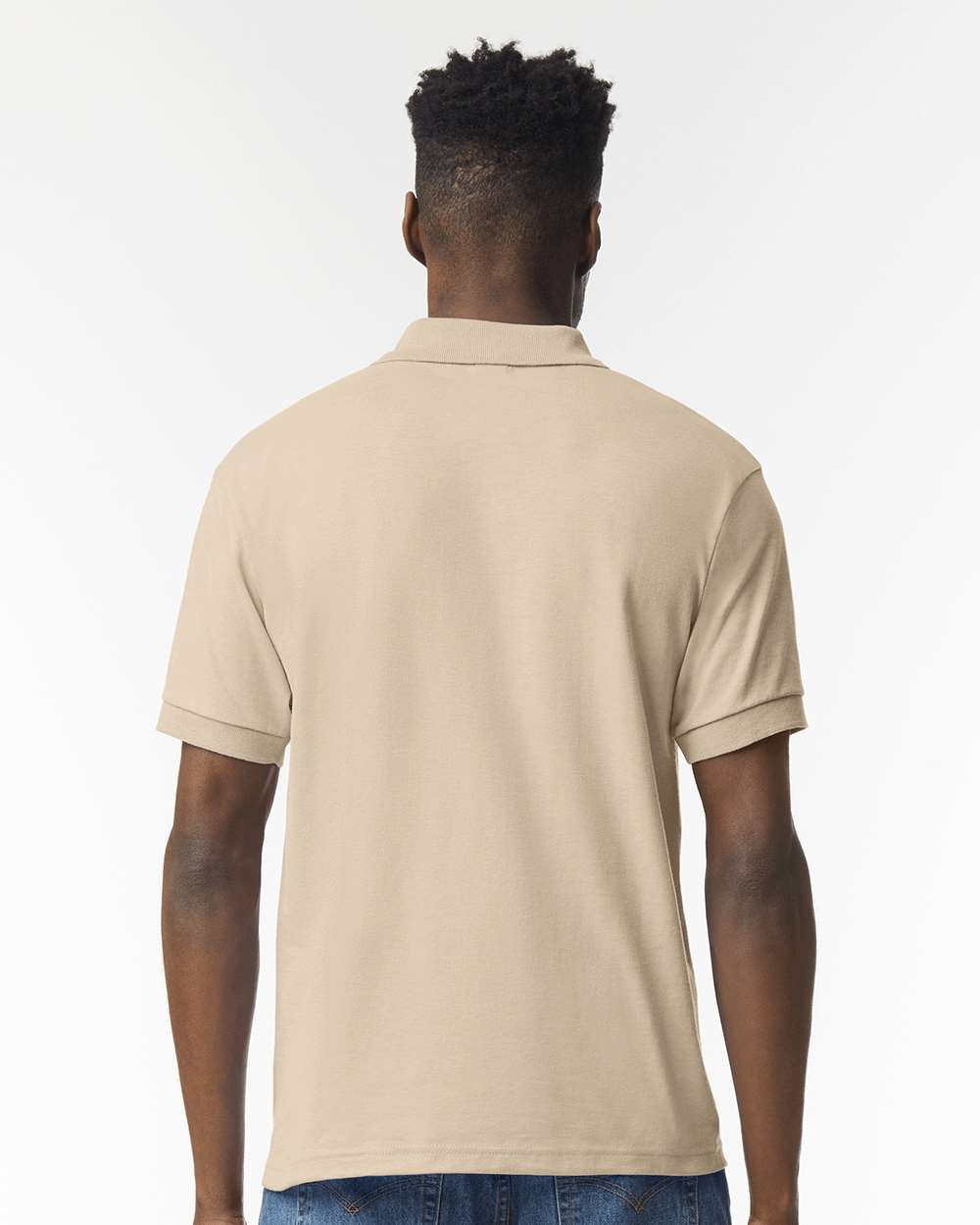 Men's DryBlend® Jersey Polo - OnModelBack - B11060733 - Sand
