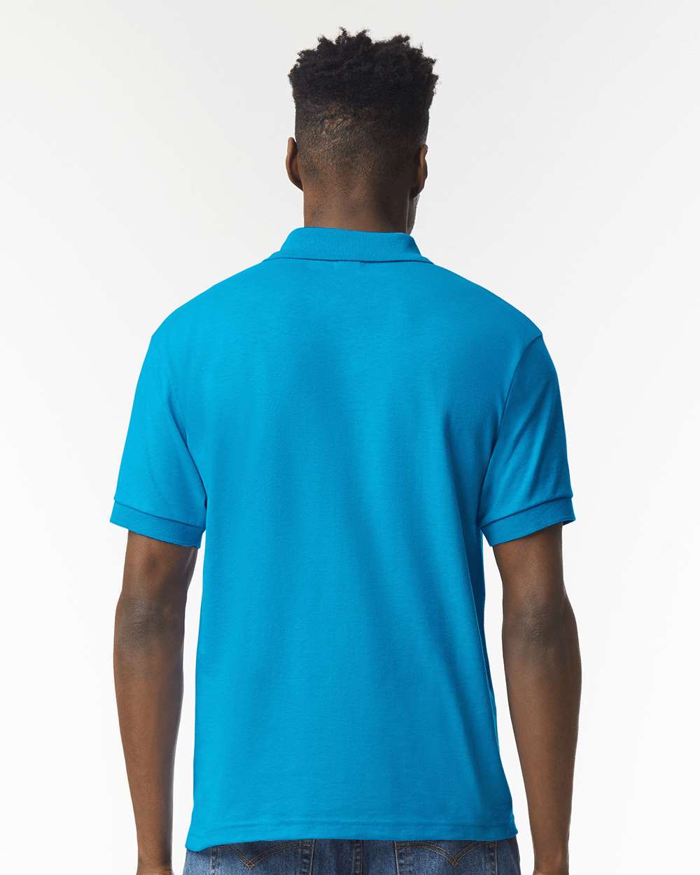Men's DryBlend® Jersey Polo - OnModelBack - B11060763 - Sapphire
