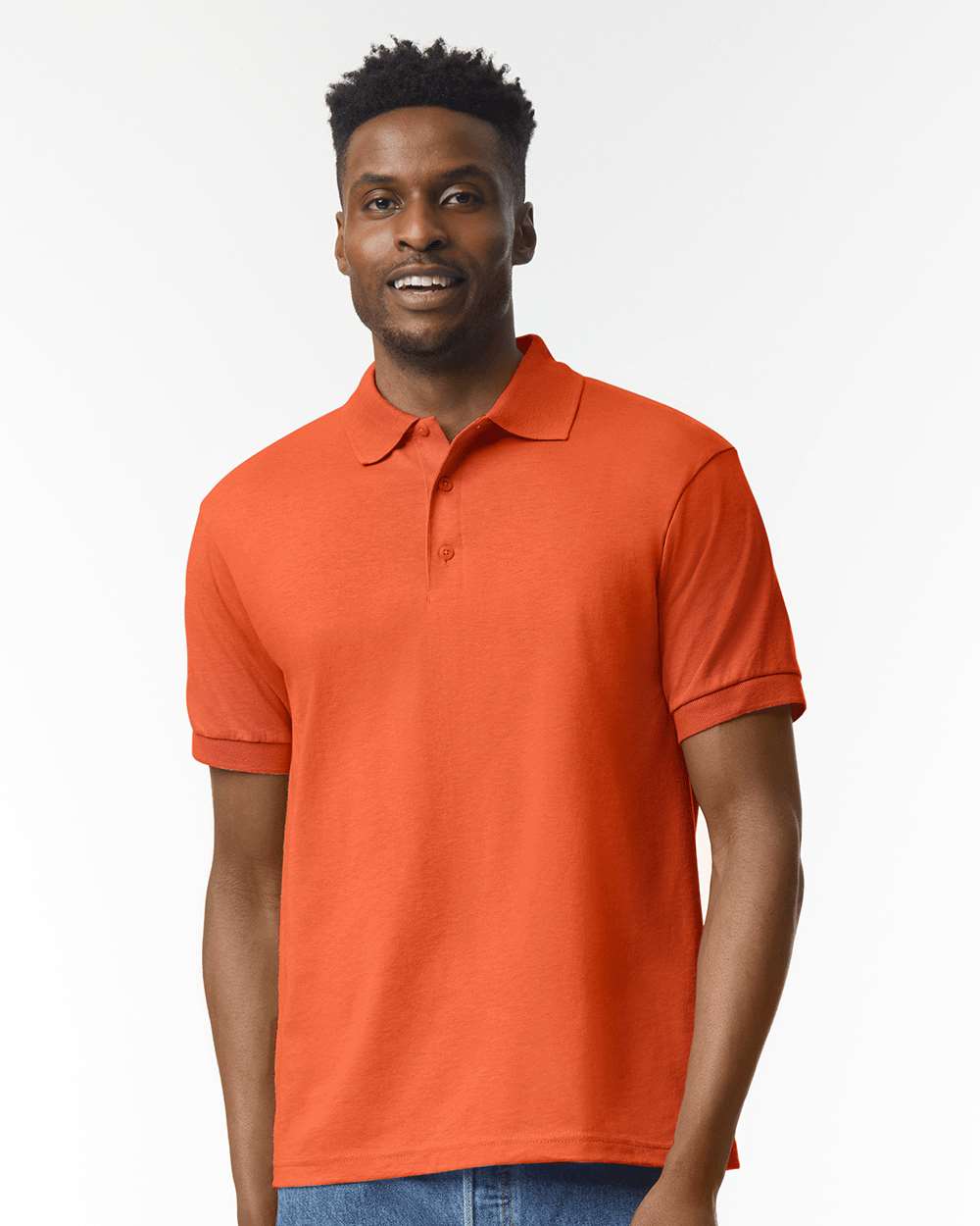 Men's DryBlend® Jersey Polo - OnModelFront - B11060663 - Orange