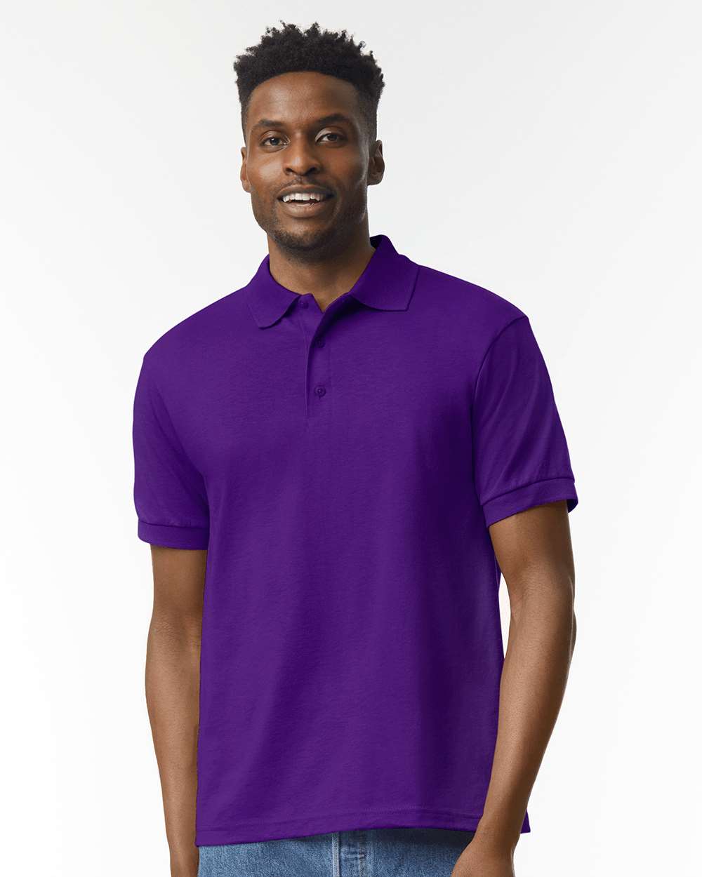Men's DryBlend® Jersey Polo - OnModelFront - B11060673 - Purple