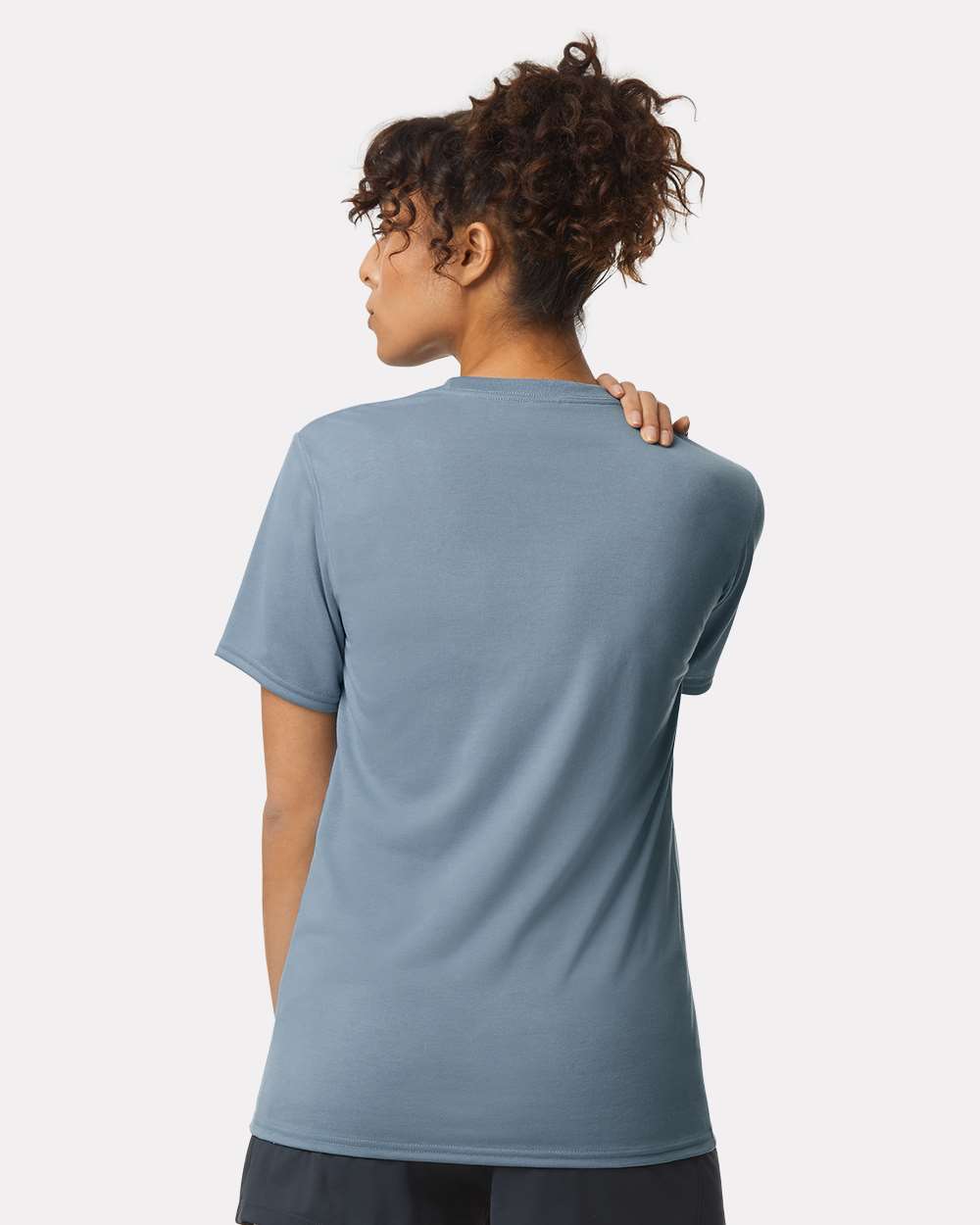 Unisex Performance® T-Shirt - OnModelBack - B09260233 - Stone Blue