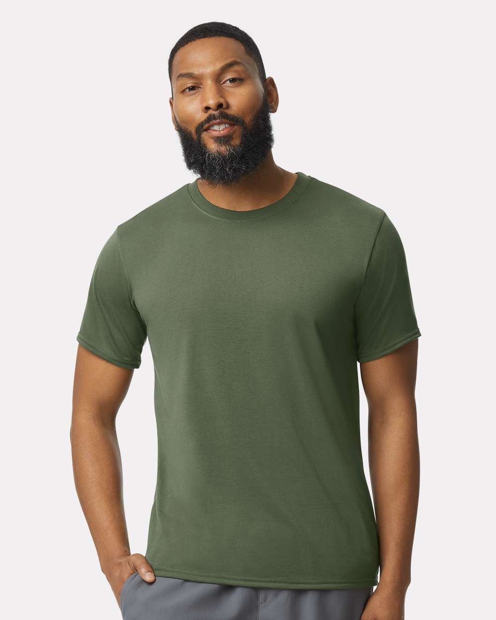 Unisex Performance® T-Shirt - OnModelFront - B09260063 - Military Green