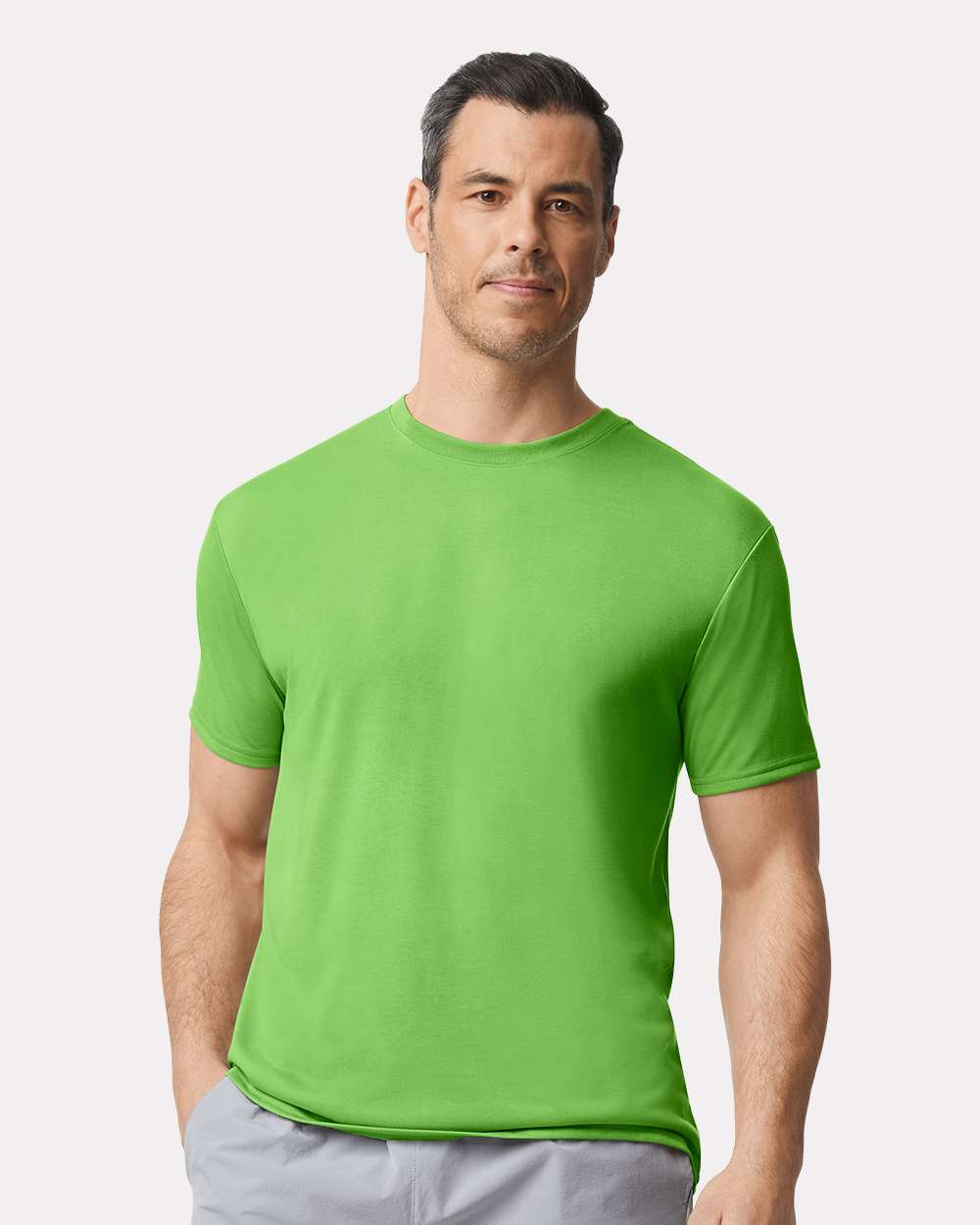 Unisex Performance® T-Shirt - OnModelFront - B09260173 - Lime
