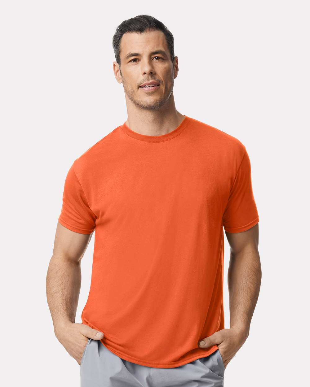 Unisex Performance® T-Shirt - OnModelFront - B09260663 - Orange