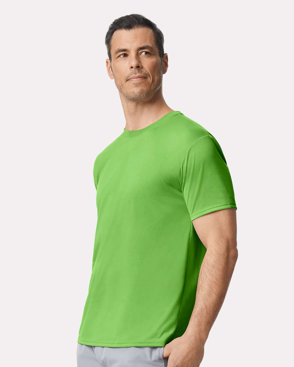 Unisex Performance® T-Shirt - OnModelSide - B09260173 - Lime
