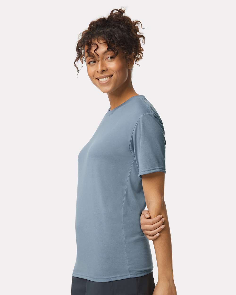 Unisex Performance® T-Shirt - OnModelSide - B09260233 - Stone Blue