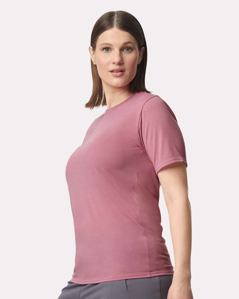 Unisex Performance® T-Shirt - OnModelSide - B09260313 - Plumrose