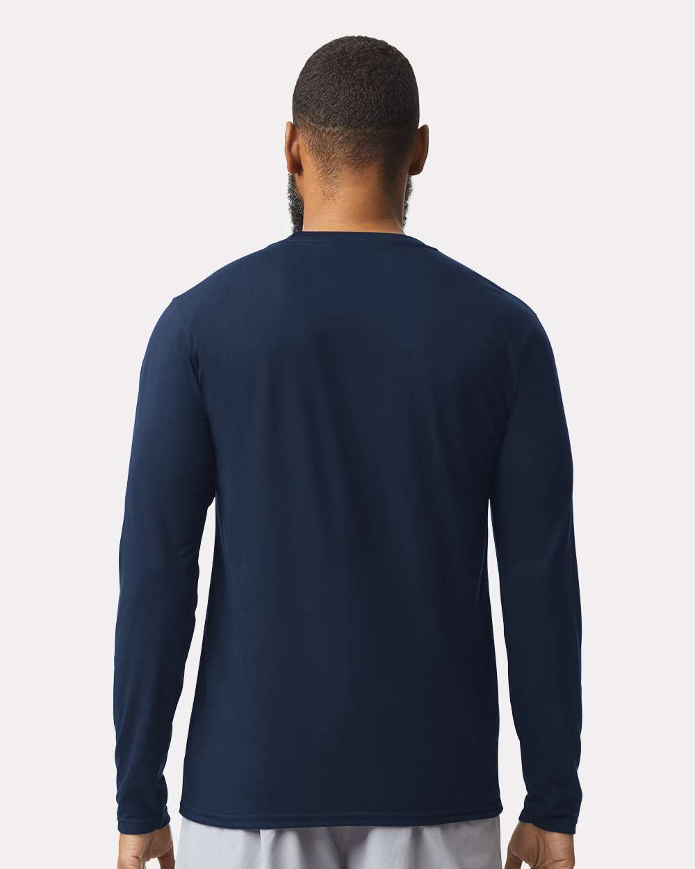 Unisex Performance® Long Sleeve T-Shirt - OnModelBack - B85560653 - Navy