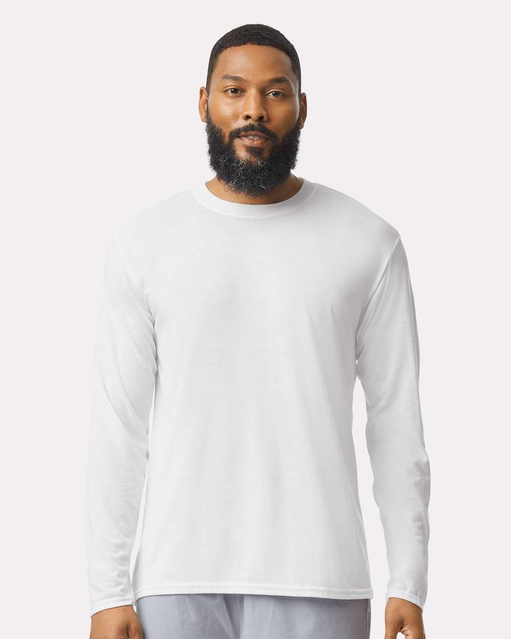 Unisex Performance® Long Sleeve T-Shirt - OnModelFront - B85560003 - White