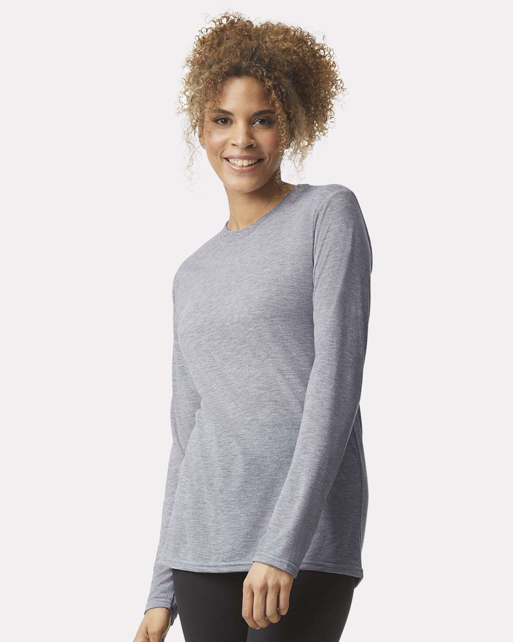 Unisex Performance® Long Sleeve T-Shirt - OnModelSide - B85560353 - Sport Grey