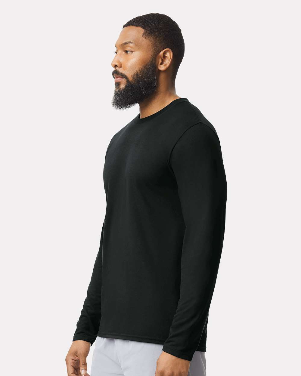 Unisex Performance® Long Sleeve T-Shirt - OnModelSide - B85560503 - Black