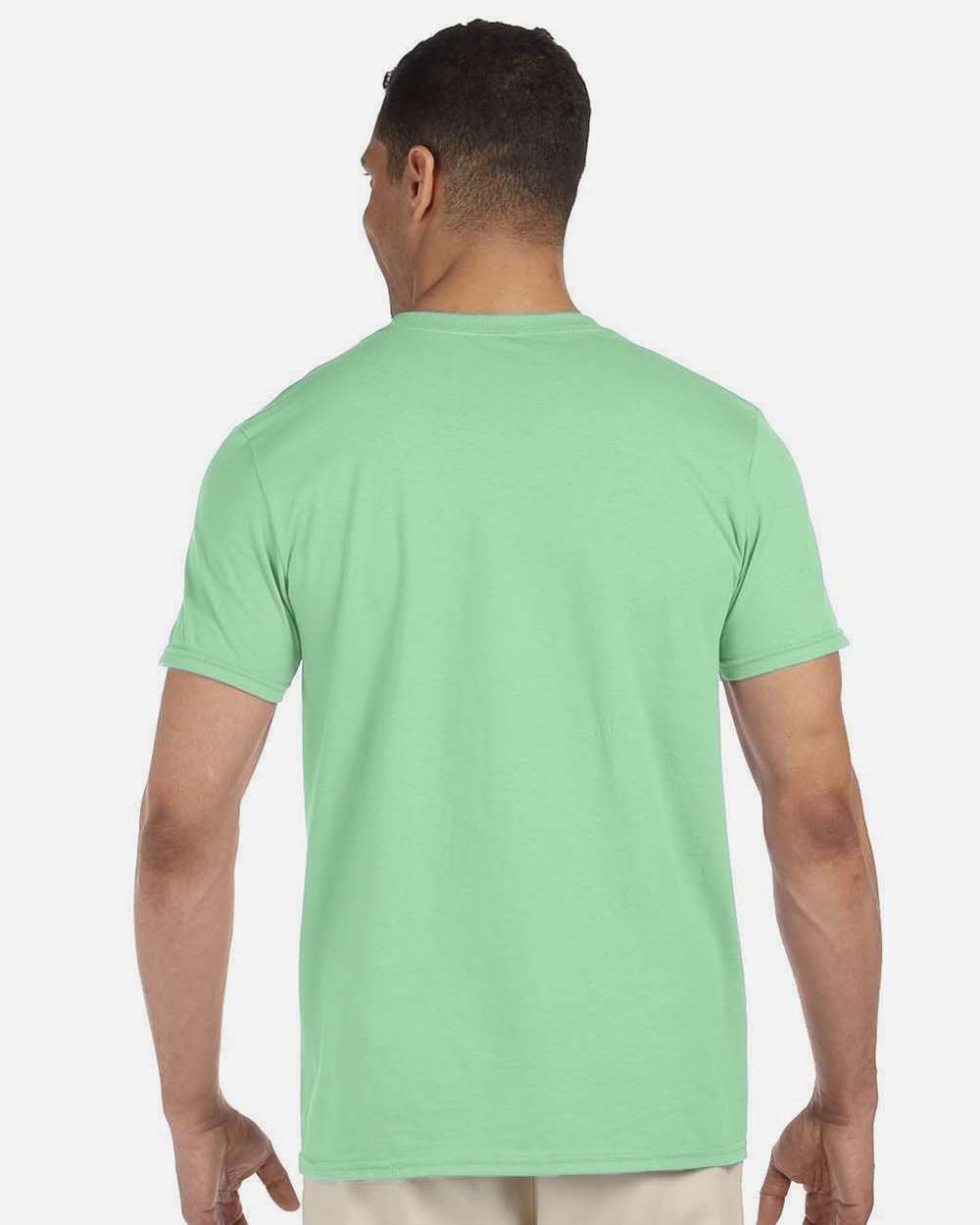 Men's Softstyle® T-Shirt - OnModelBack - B00660233 - Mint Green