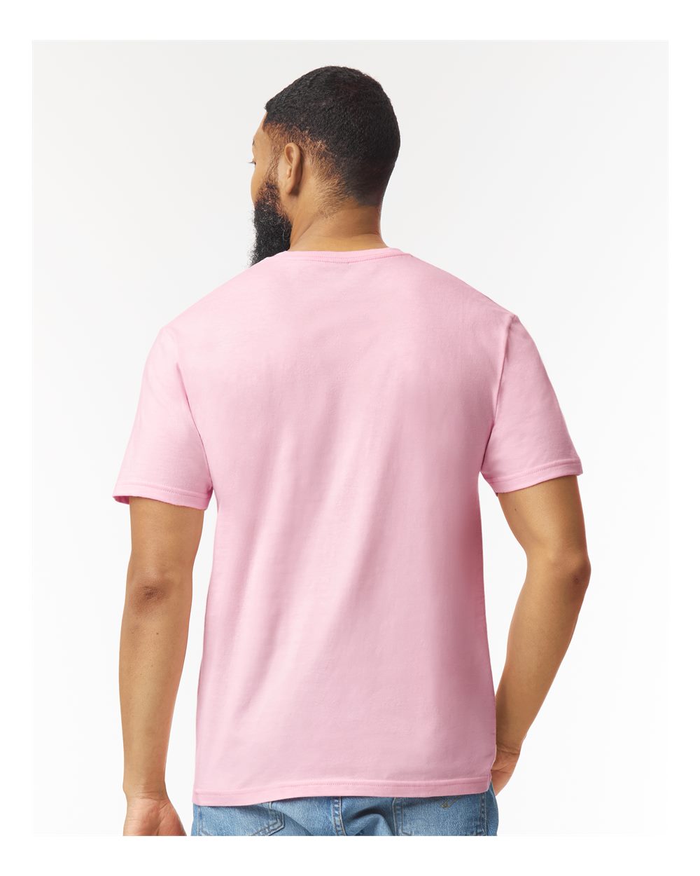 Men's Softstyle® T-Shirt - OnModelBack - B00660433 - Light Pink