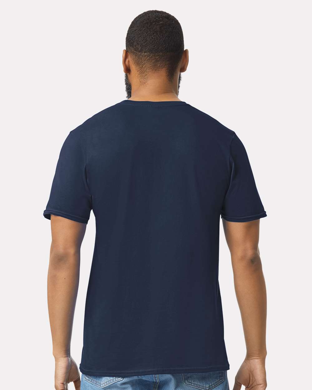 Men's Softstyle® T-Shirt - OnModelBack - B00660652 - Navy