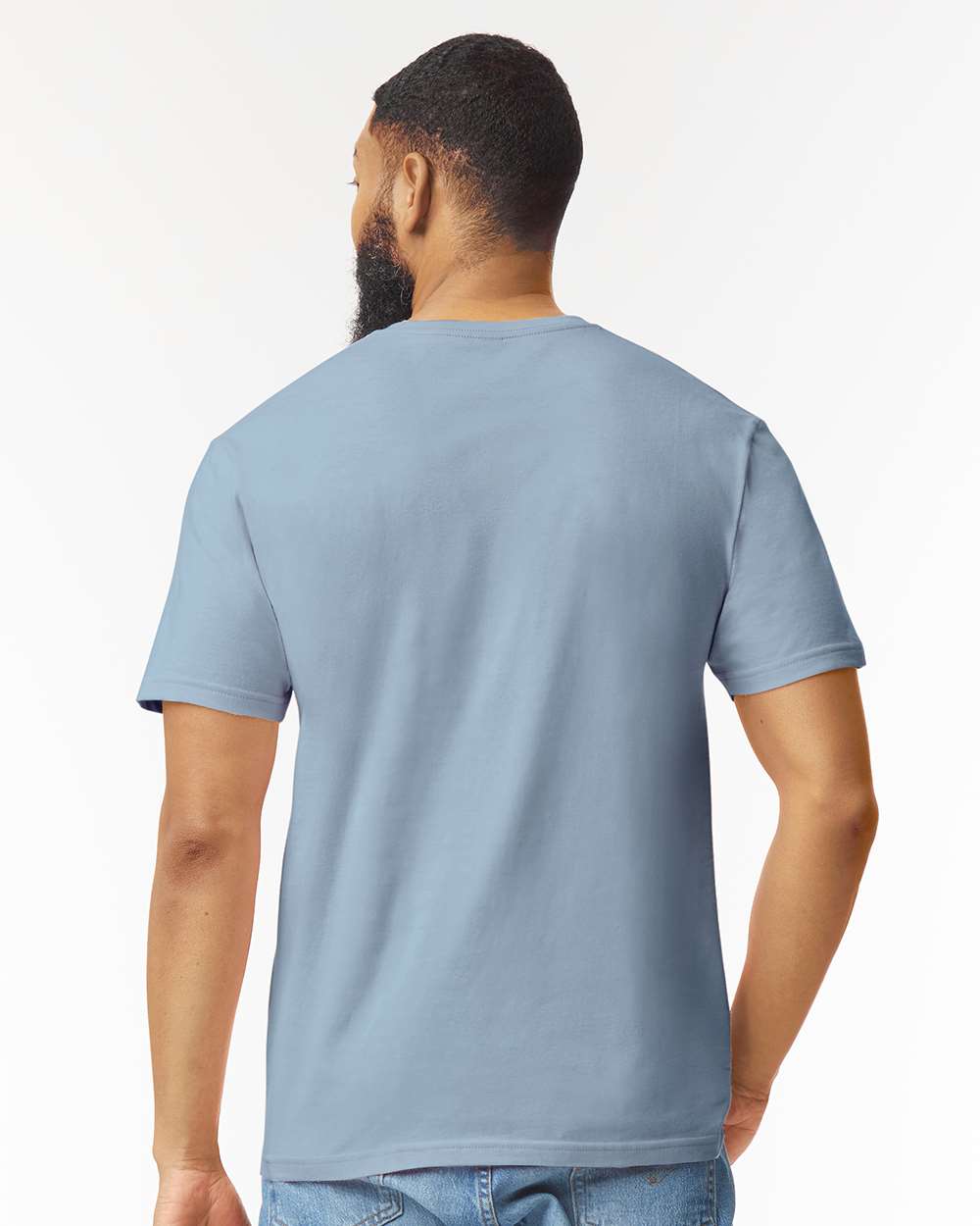 Men's Softstyle® T-Shirt - OnModelBack - B00660813 - Stone Blue