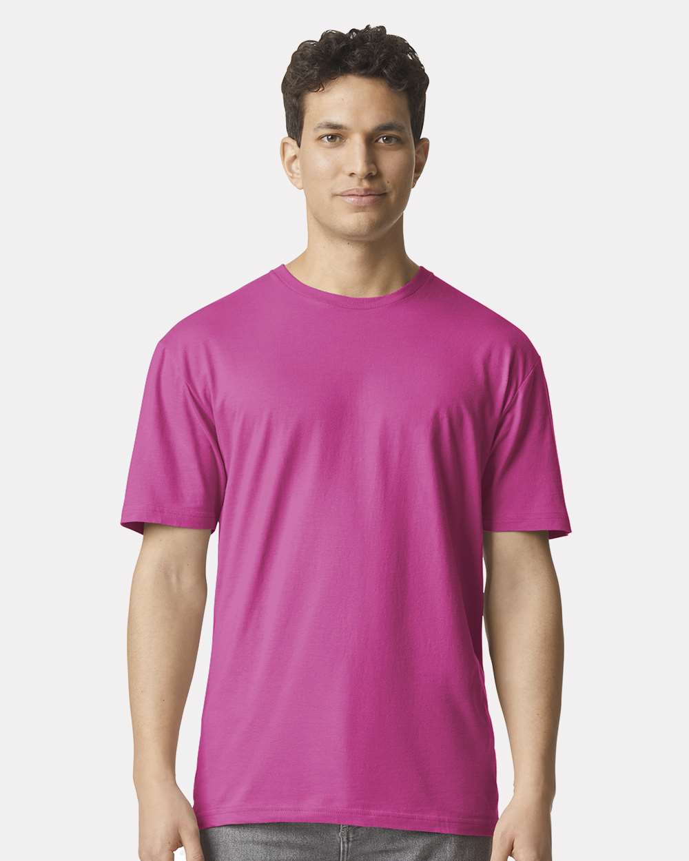 Men's Softstyle® T-Shirt - OnModelFront - B00660163 - Heliconia
