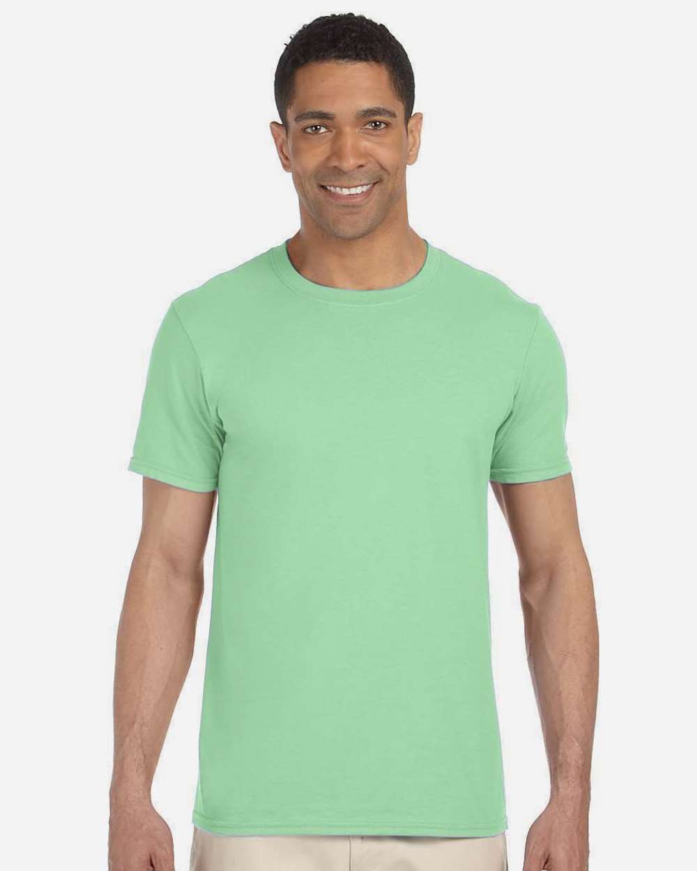 Men's Softstyle® T-Shirt - OnModelFront - B00660233 - Mint Green