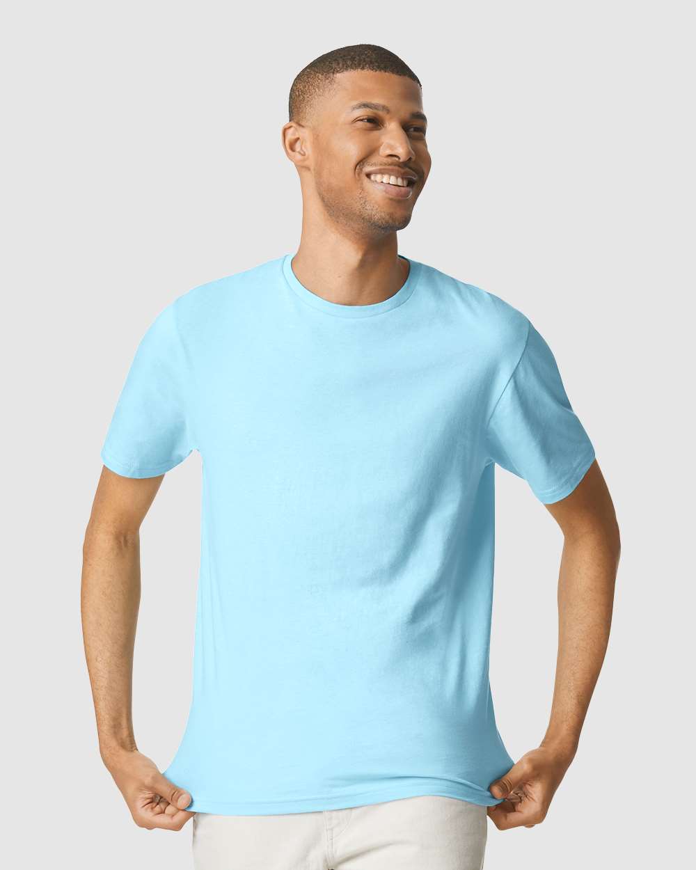 Men's Softstyle® T-Shirt - OnModelFront - B00660443 - Sky