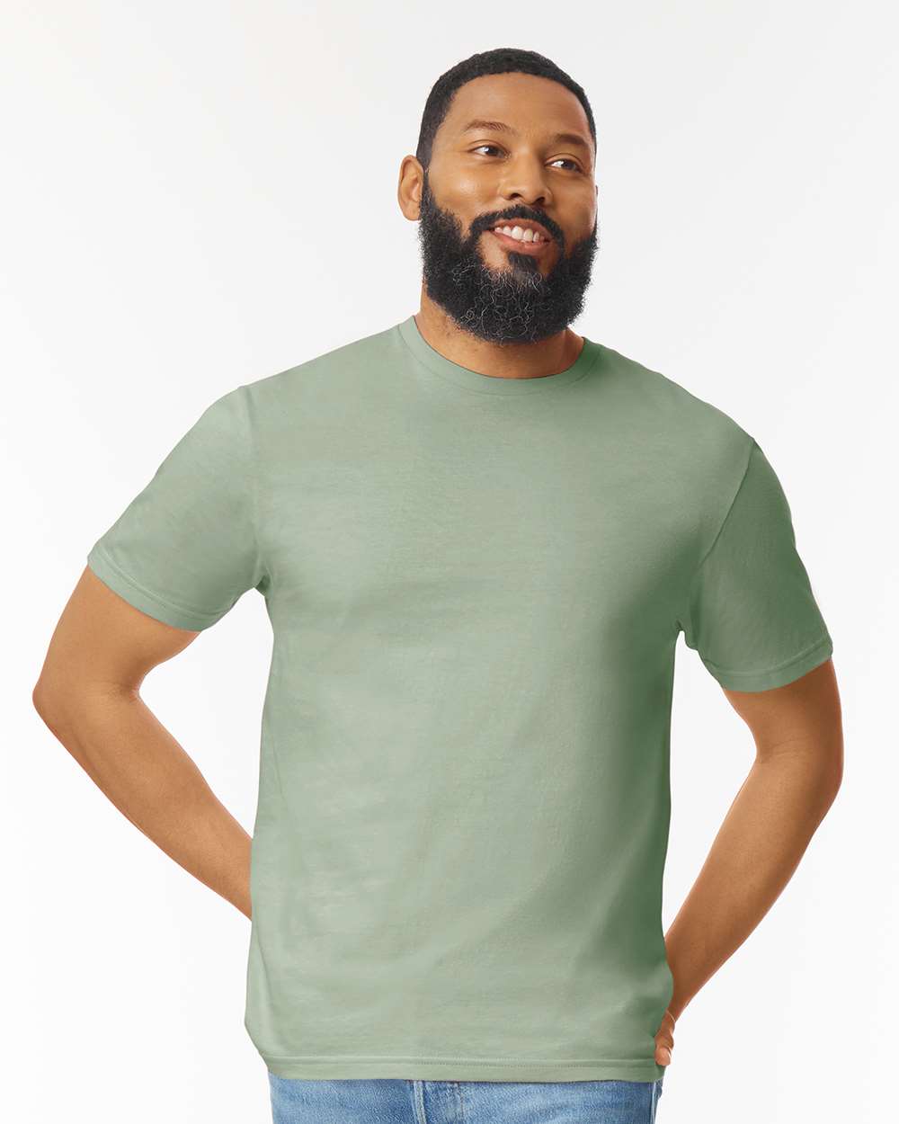 Men's Softstyle® T-Shirt - OnModelFront - B00660463 - Sage