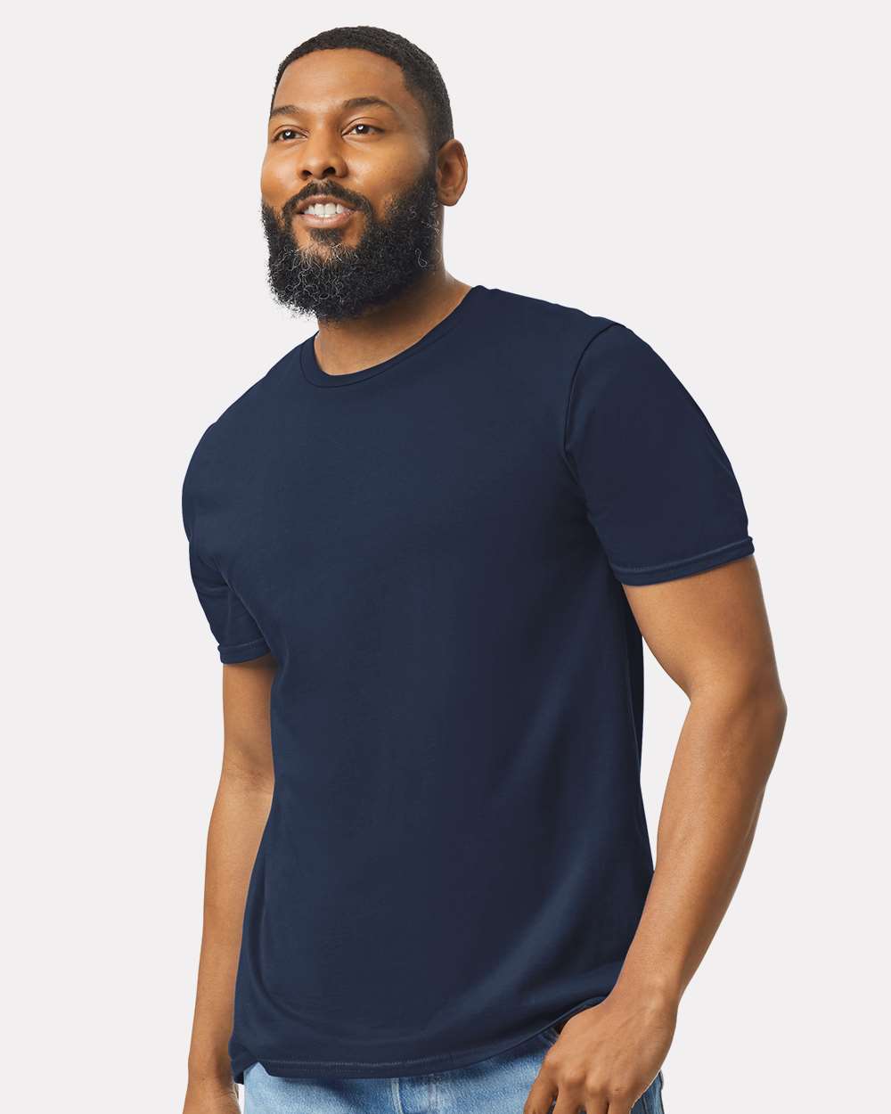 Men's Softstyle® T-Shirt - OnModelFront - B00660652 - Navy