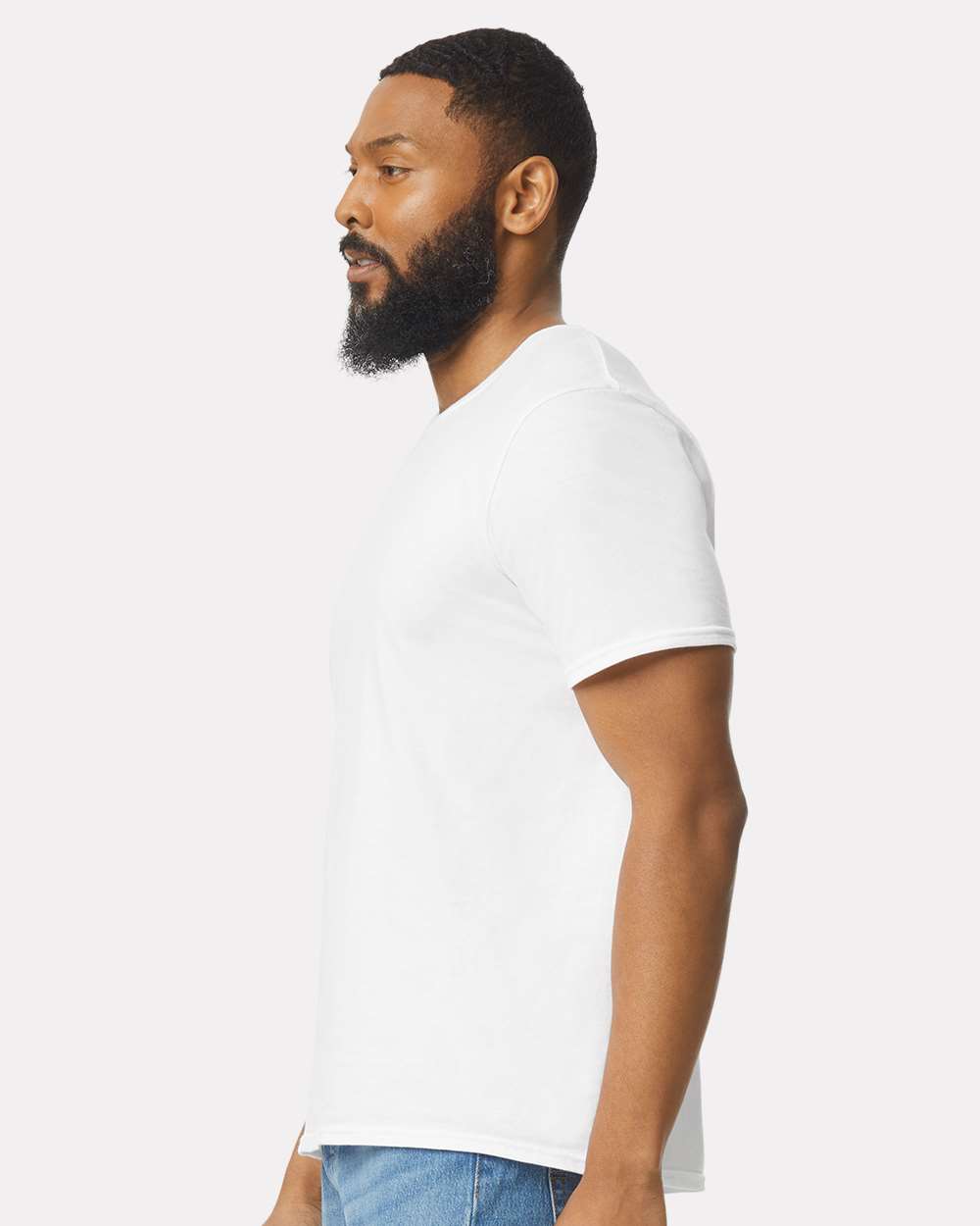 Men's Softstyle® T-Shirt - OnModelSide - B00660002 - White