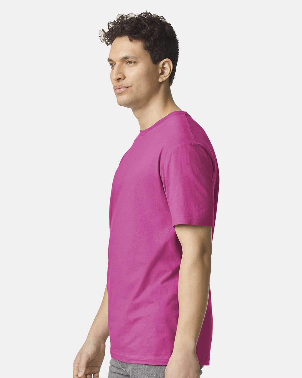 Men's Softstyle® T-Shirt - OnModelSide - B00660163 - Heliconia