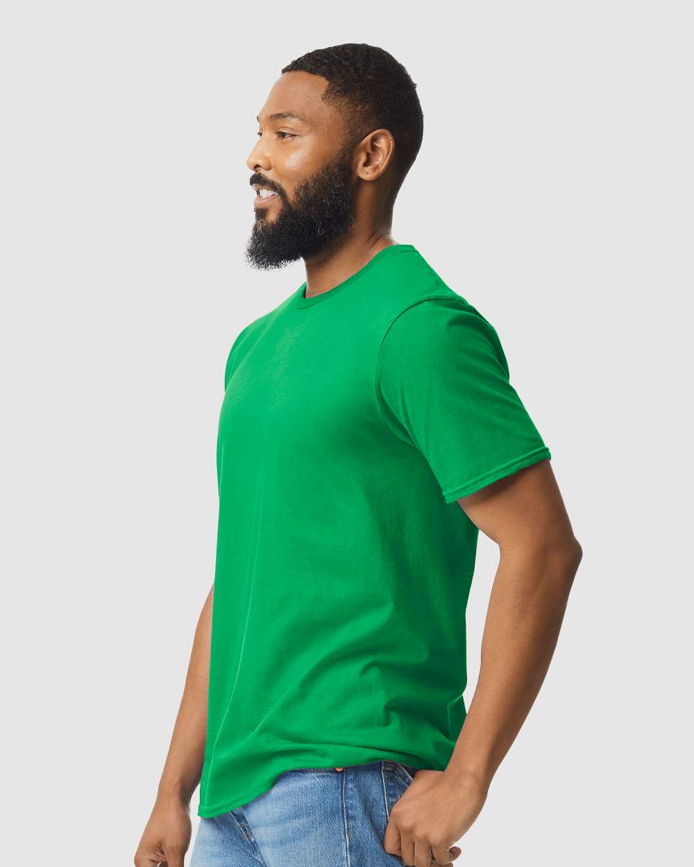 Men's Softstyle® T-Shirt - OnModelSide - B00660203 - Irish Green