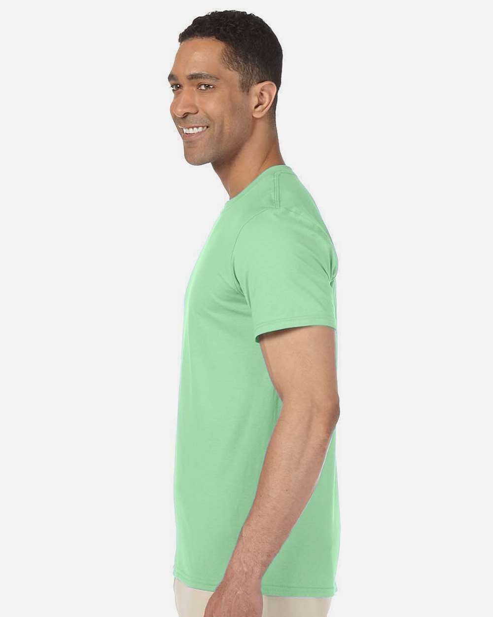 Men's Softstyle® T-Shirt - OnModelSide - B00660233 - Mint Green