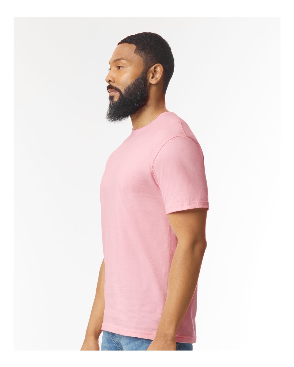 Men's Softstyle® T-Shirt - OnModelSide - B00660433 - Light Pink