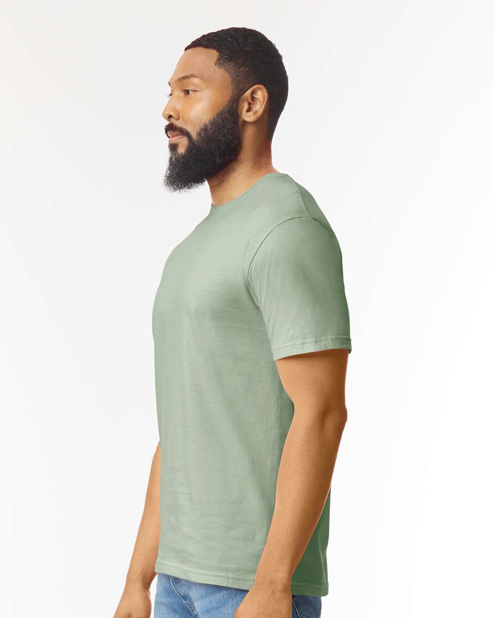 Men's Softstyle® T-Shirt - OnModelSide - B00660463 - Sage