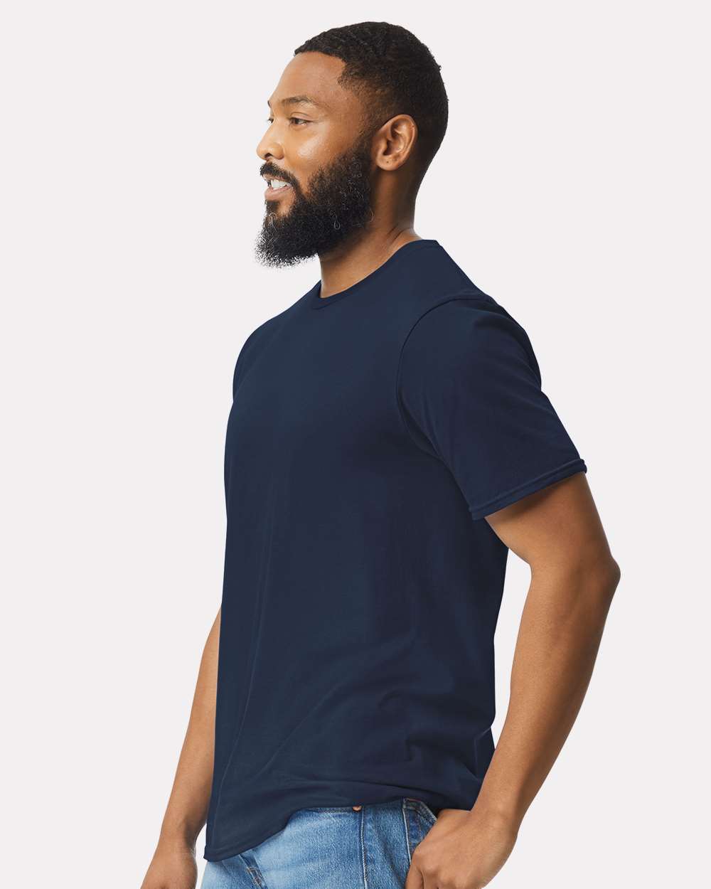 Men's Softstyle® T-Shirt - OnModelSide - B00660652 - Navy