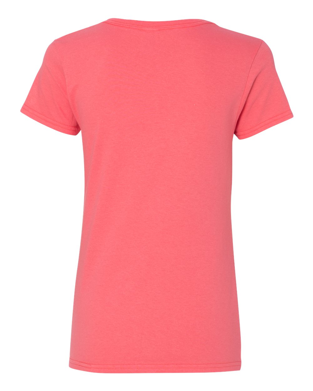 Women's Heavy Cotton™ V-Neck T-Shirt - Back - B11760083 - Coral Silk