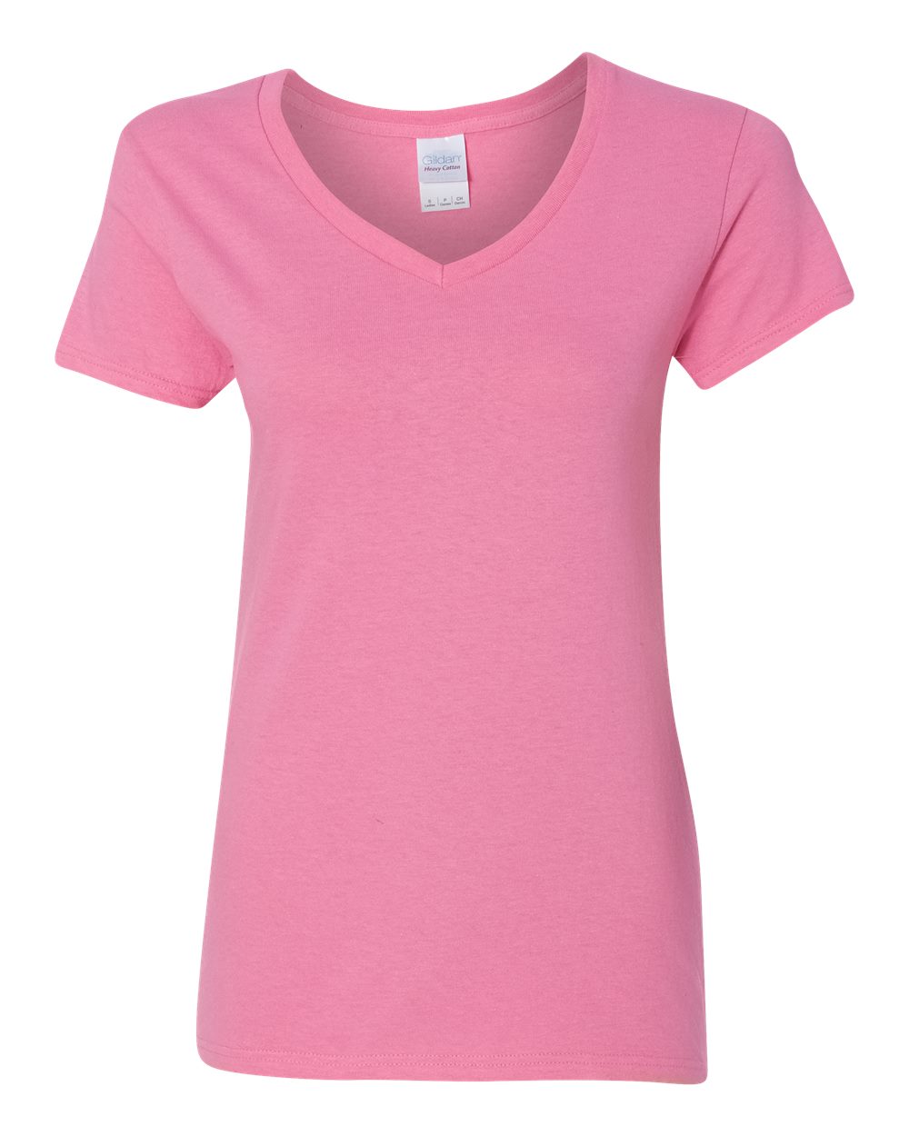 Women's Heavy Cotton™ V-Neck T-Shirt - Front - B11760563 - Azalea