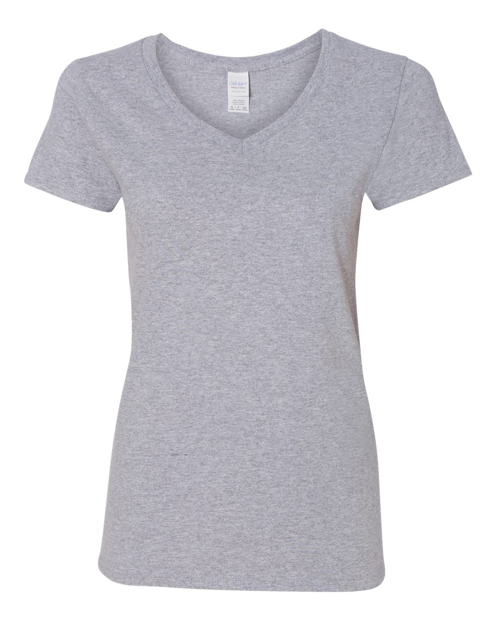 Women's Heavy Cotton™ V-Neck T-Shirt - Front - B11760583 - Sport Grey