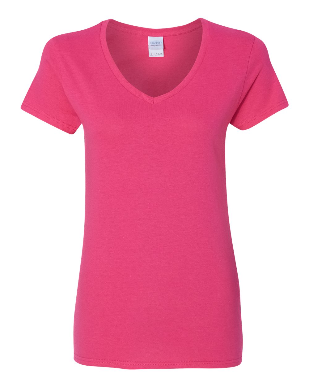 Women's Heavy Cotton™ V-Neck T-Shirt - Front - B11760693 - Heliconia