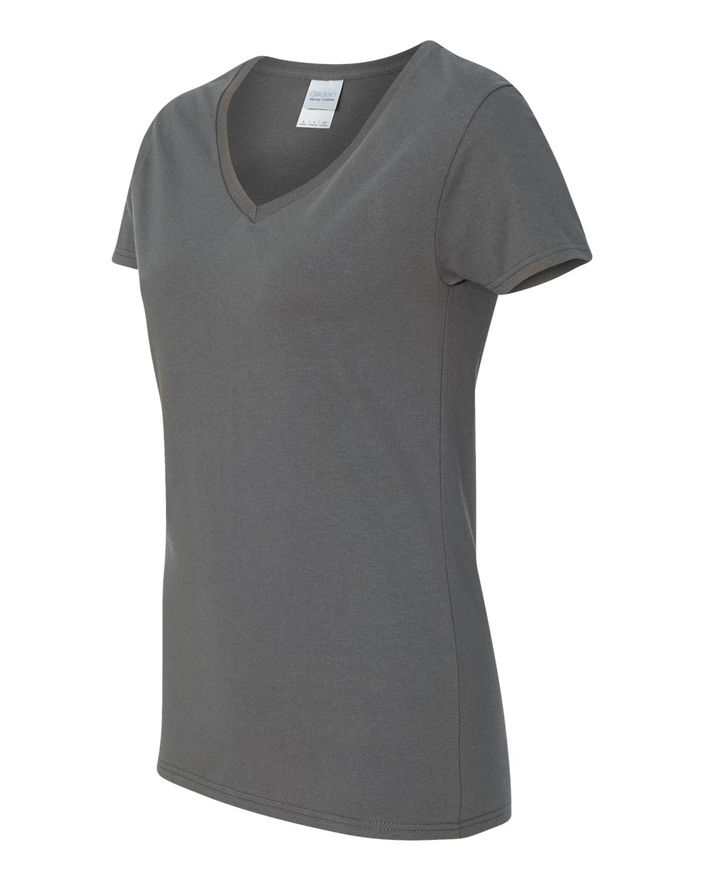 Women's Heavy Cotton™ V-Neck T-Shirt - Side - B11760093 - Charcoal