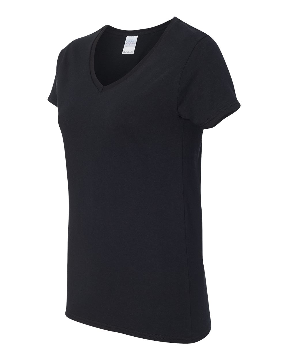 Women's Heavy Cotton™ V-Neck T-Shirt - Side - B11760503 - Black