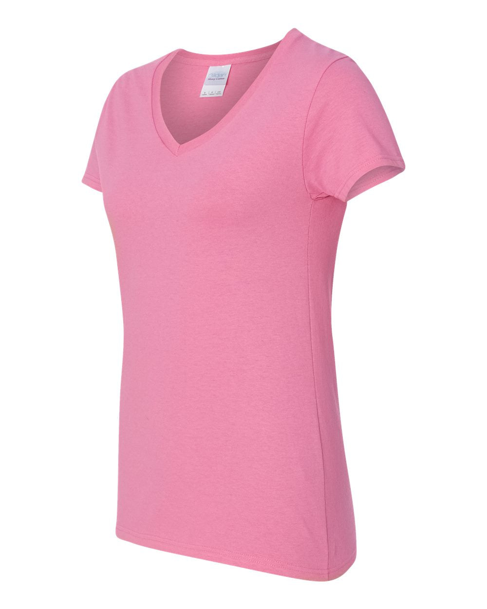 Women's Heavy Cotton™ V-Neck T-Shirt - Side - B11760563 - Azalea