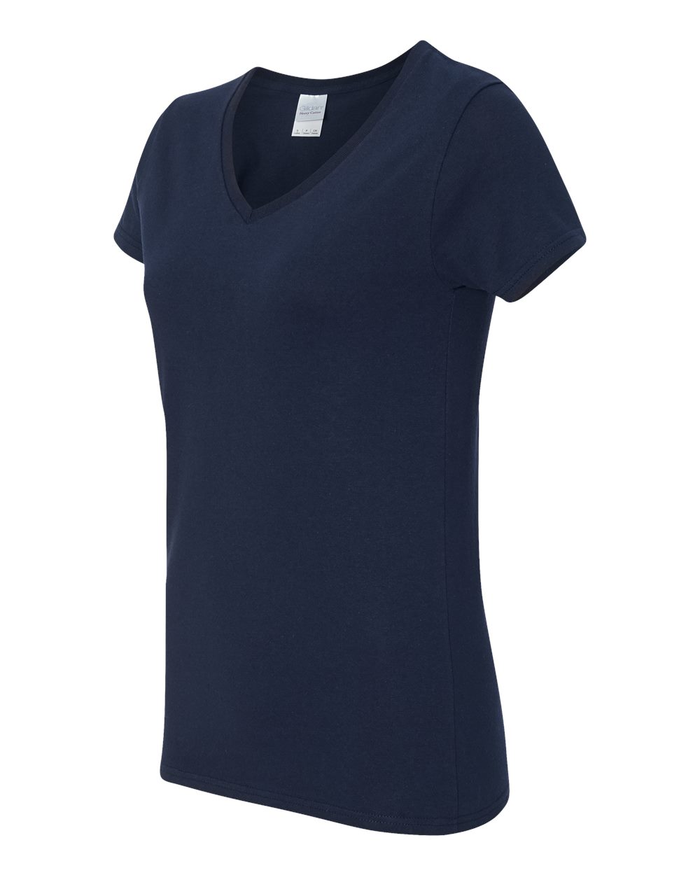 Women's Heavy Cotton™ V-Neck T-Shirt - Side - B11760653 - Navy