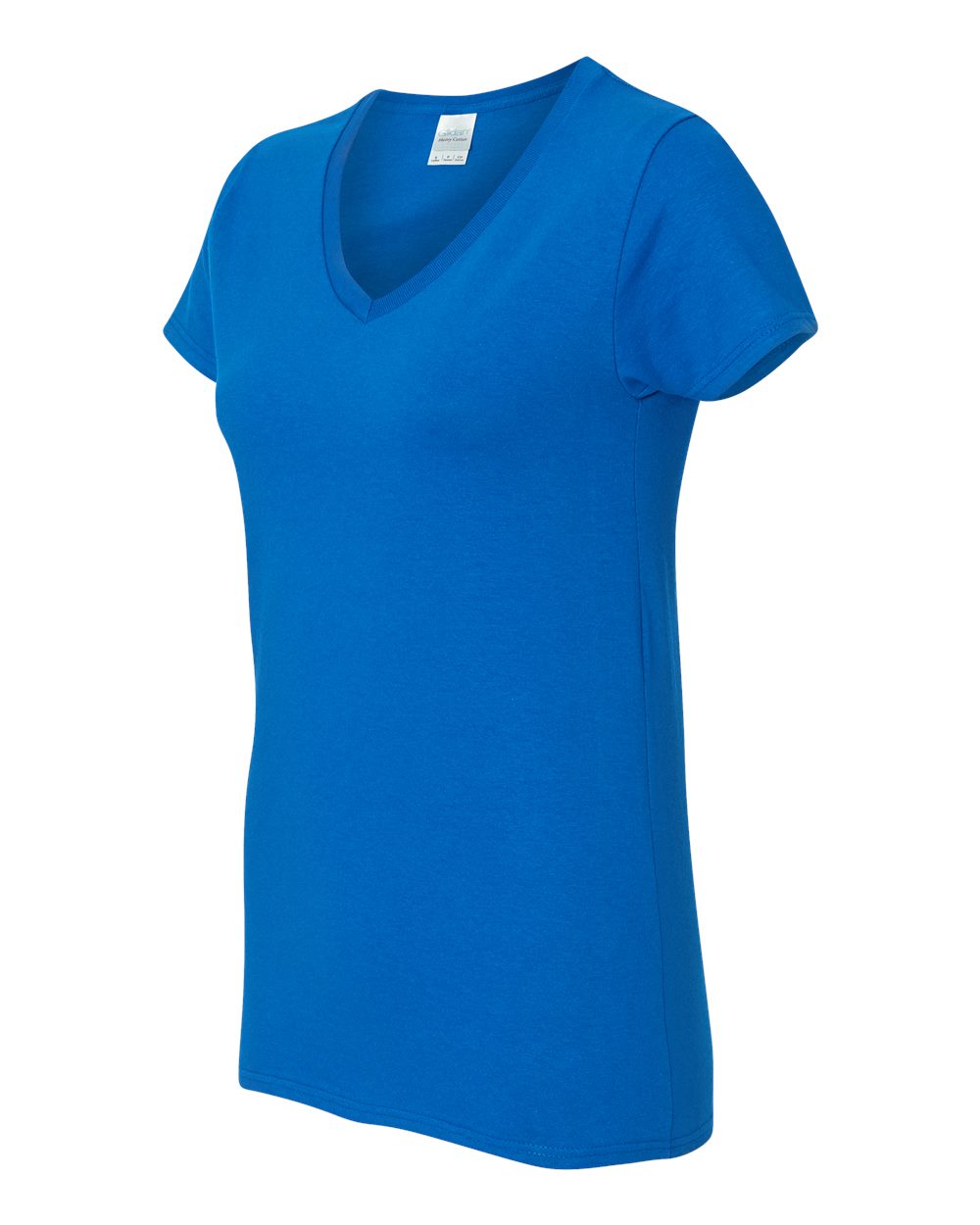 Women's Heavy Cotton™ V-Neck T-Shirt - Side - B11760753 - Royal
