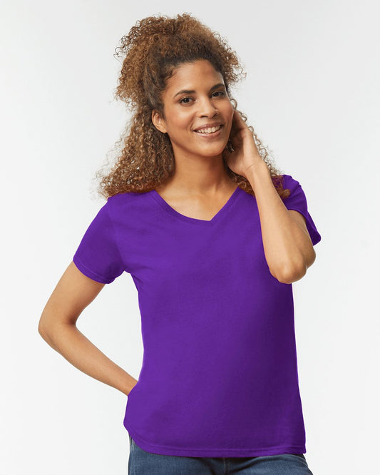 Women's Heavy Cotton™ V-Neck T-Shirt - styleImage