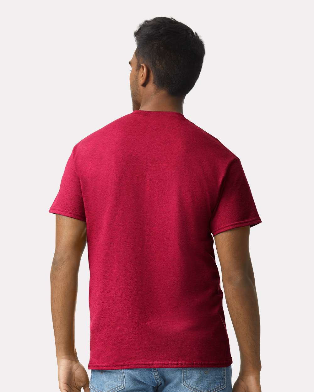 Men's Ultra Cotton® T-Shirt - OnModelBack - B00760033 - Antique Cherry Red