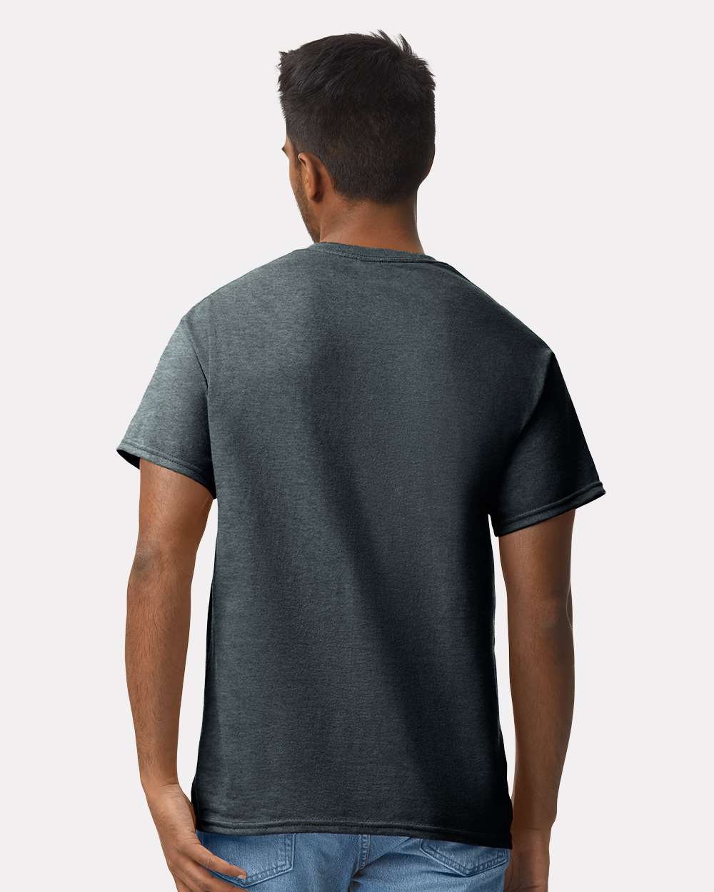 Men's Ultra Cotton® T-Shirt - OnModelBack - B00760073 - Dark Heather