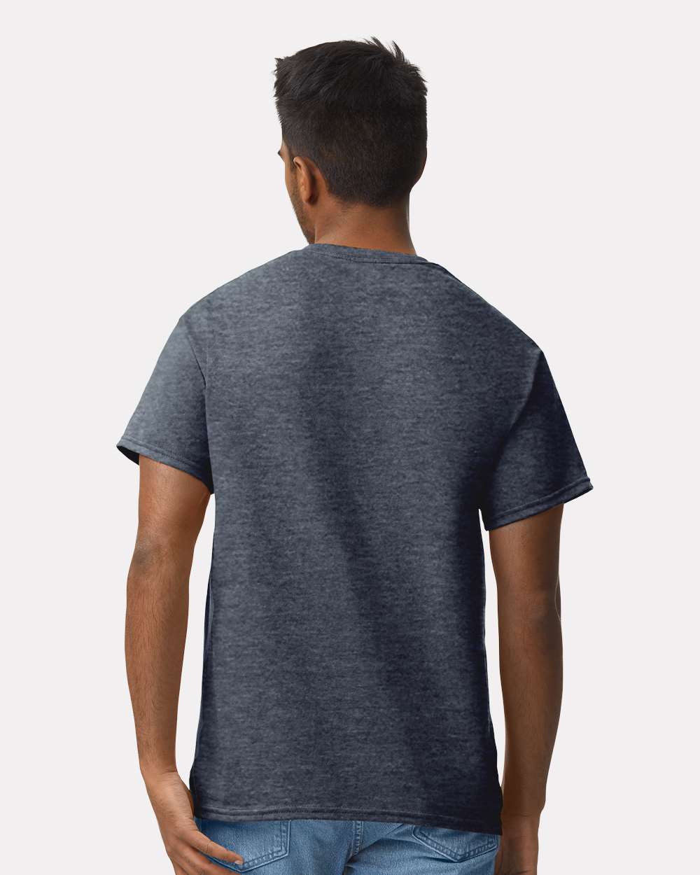Men's Ultra Cotton® T-Shirt - OnModelBack - B00760613 - Heather Navy