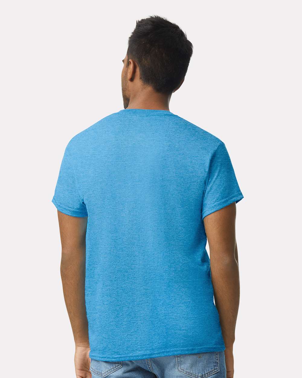 Men's Ultra Cotton® T-Shirt - OnModelBack - B00760723 - Heather Sapphire