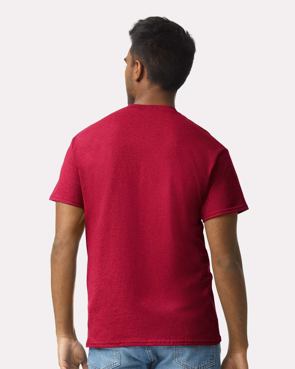 Men's Ultra Cotton® T-Shirt - OnModelBack - B00760793 - Cherry Red